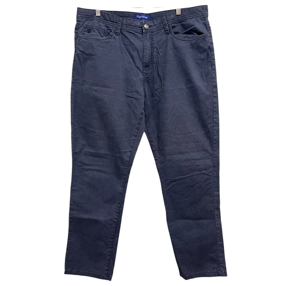 English Laundry Greenwich Fit Pants Mens‎ 36x32 Navy Blue Stretch Twill Casual